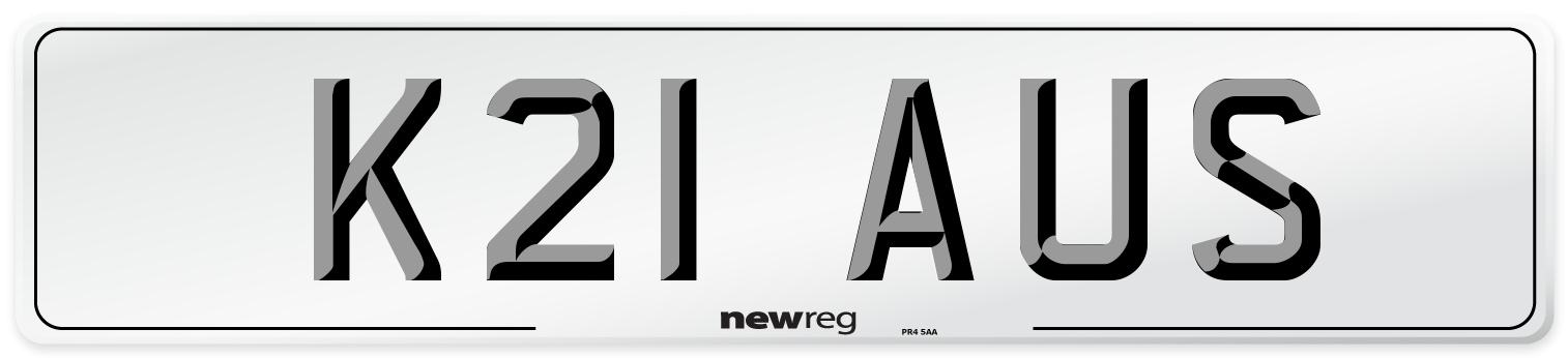 K21 AUS Number Plate from New Reg